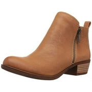 Lucky Brand Basel Wheat Brown Tan Leather Low Cut Western Ankle Dress Booties (Wheat, 7.5)